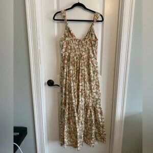 Abercrombie & Fitch Maxi Tiered Lined Cotton Sundress
